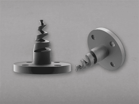 Spiral Nozzle With Flange