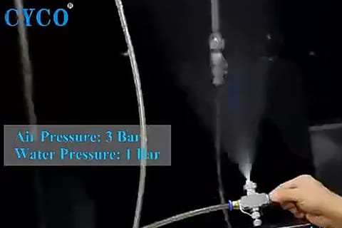 Round Fan-Shaped Two-Fluid Nozzle